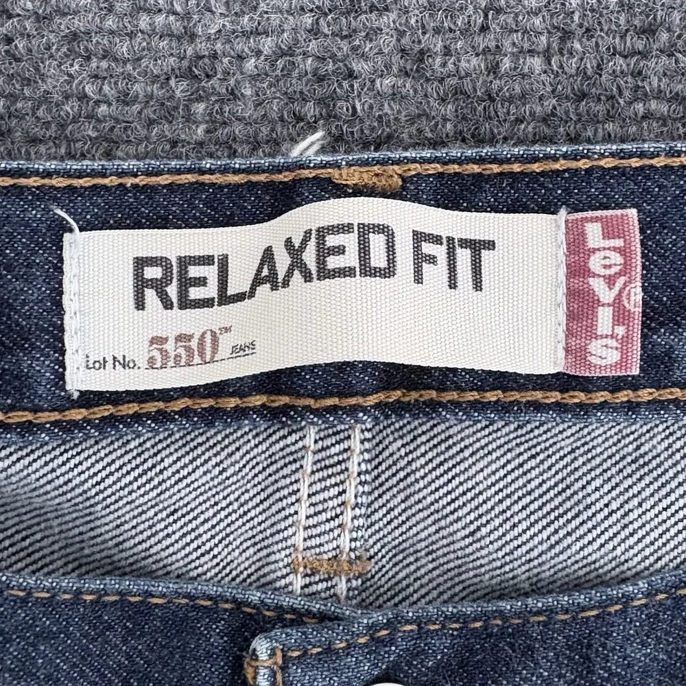 VINTAGE Levis Jeans Mens 38x32‎ Blue Denim Pants 550 Relaxed Red Tab Rodeo Y2K
